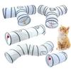 Portable Polyester+Steel Wire Cat Tunnel Tube Foldable Breathable Cat Maze Tunnel Training Interactive Pet Fun Play Toy Rabbit