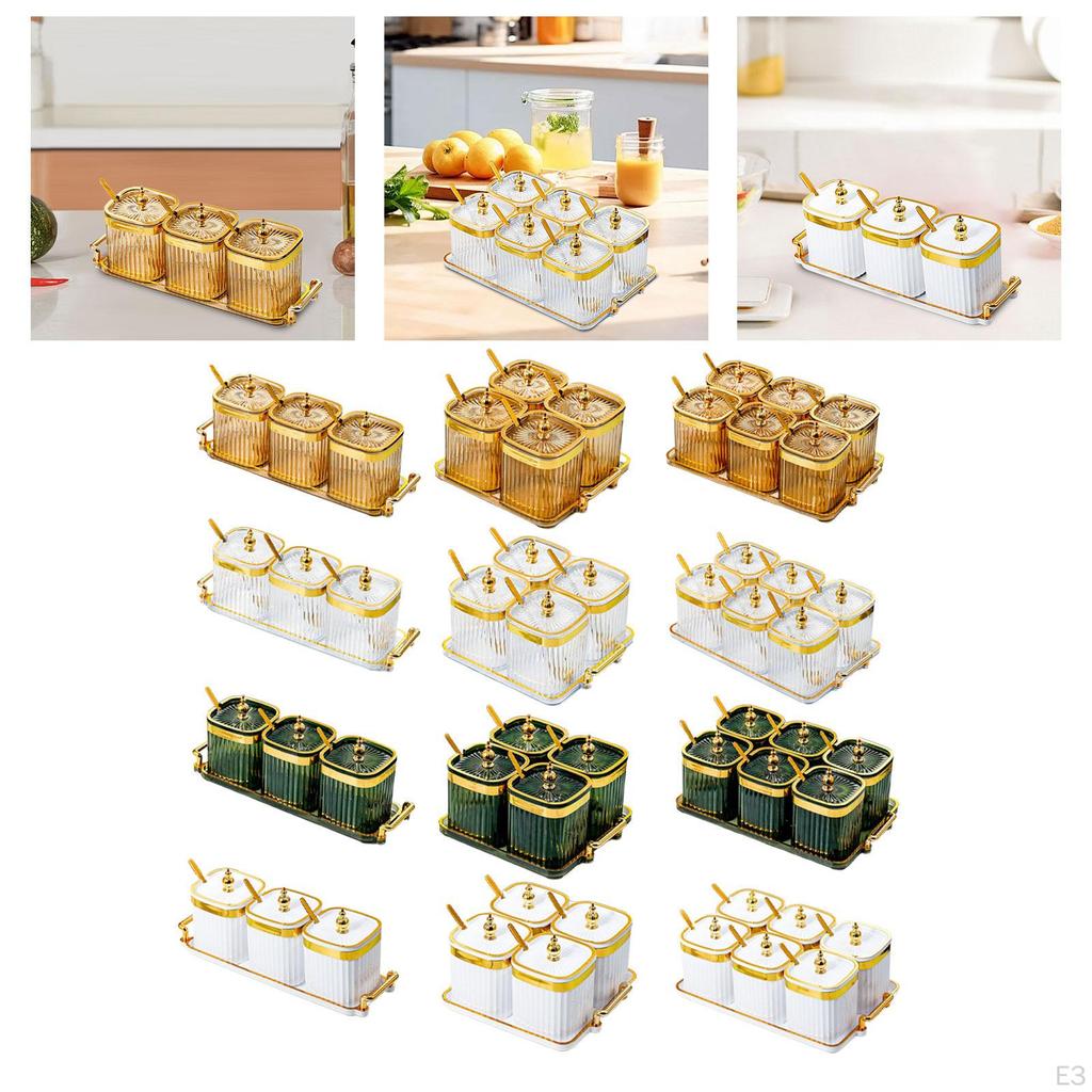 Divided Dried Fruit Plates Multifunctional with Lid and Spoon Snack Storage Holder for Office Living