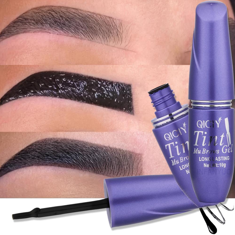 Crema Tinta per Sopracciglia Semi-Permanente Peel Off Impermeabile Resistente al Sudore Gel per Sopracciglia Naturale Lunga Durata Trucco Sopracciglia Selvagge Striate
