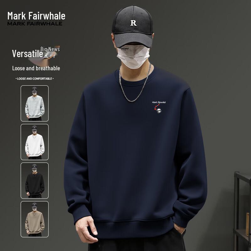 Mark Fairwhale Men's Heavyweight Crew Neck Sweatshirt with JMK Bear Print