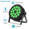 U`King 4pcs 200W Aluminum Alloy Par Lights DMX 512 Sound Activated 18X10W RGBW 4in1 LED Par Stage Lights With Flight Case