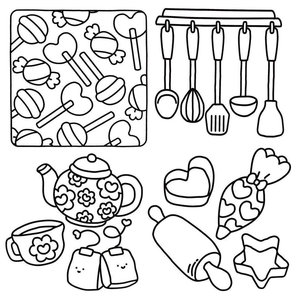 Cross-Border Cute & Relaxing Coloring Book