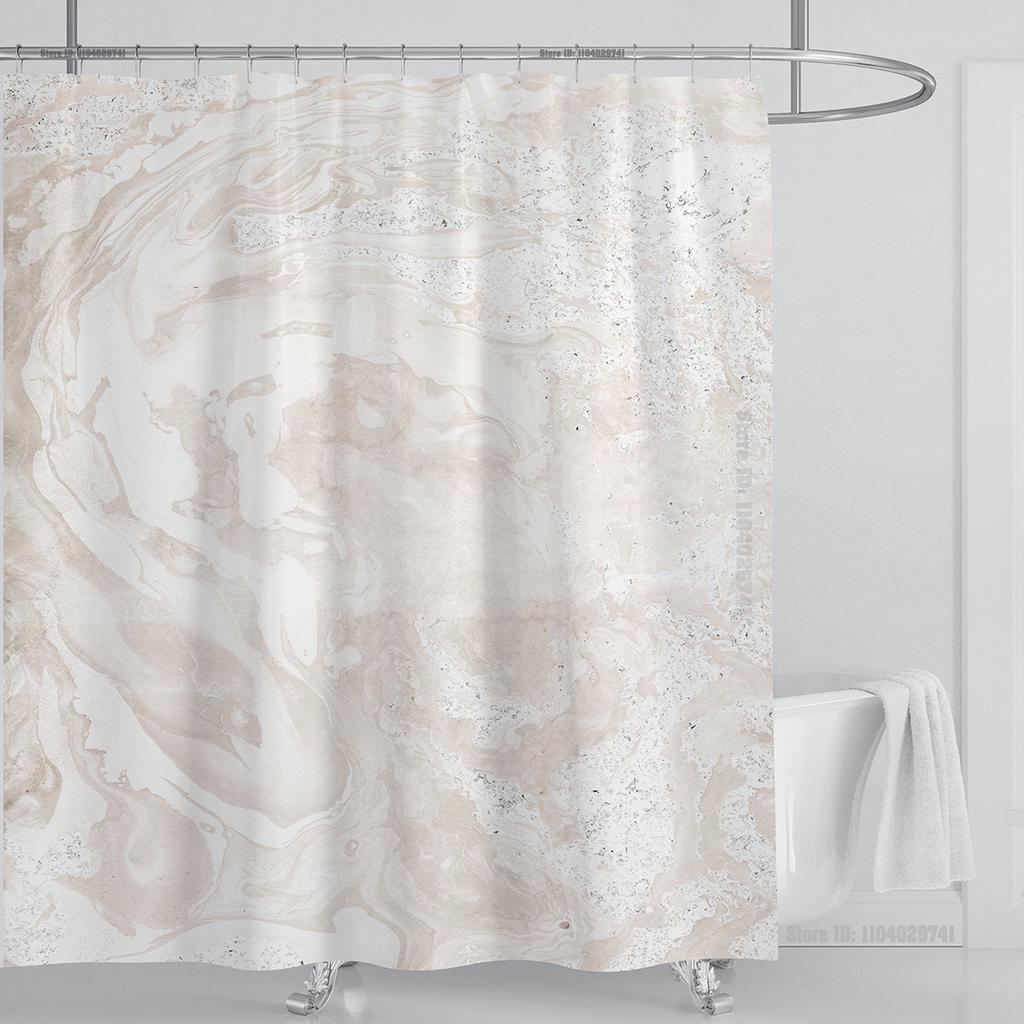 Marmor Wasserdichter Duschvorhang Wasserdichter Duschvorhang für Badezimmerdekor Bedruckter Waschbarer Duschvorhang mit Haken