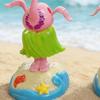 Cute Flamingo Solar Car Ornament Plastic Dashboard Decor with Automatic Swing Hawaiian Grass Skirt Design Car Desk Seaside Decoration Novelty Gift
