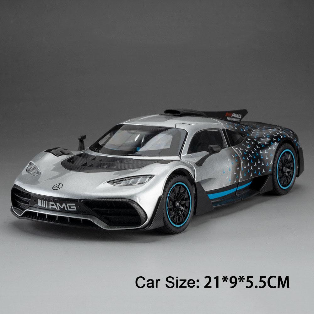 1:24 Scale ONE Sports Car Toy Model Light Music Pull Back Doors Opened Simulation Supercar Miniature Models Collection Gifts