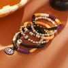 Ghost Pumpkin Pendant Bracelets Bat Beads Bangle Simple Halloween Bracelets  Gifts