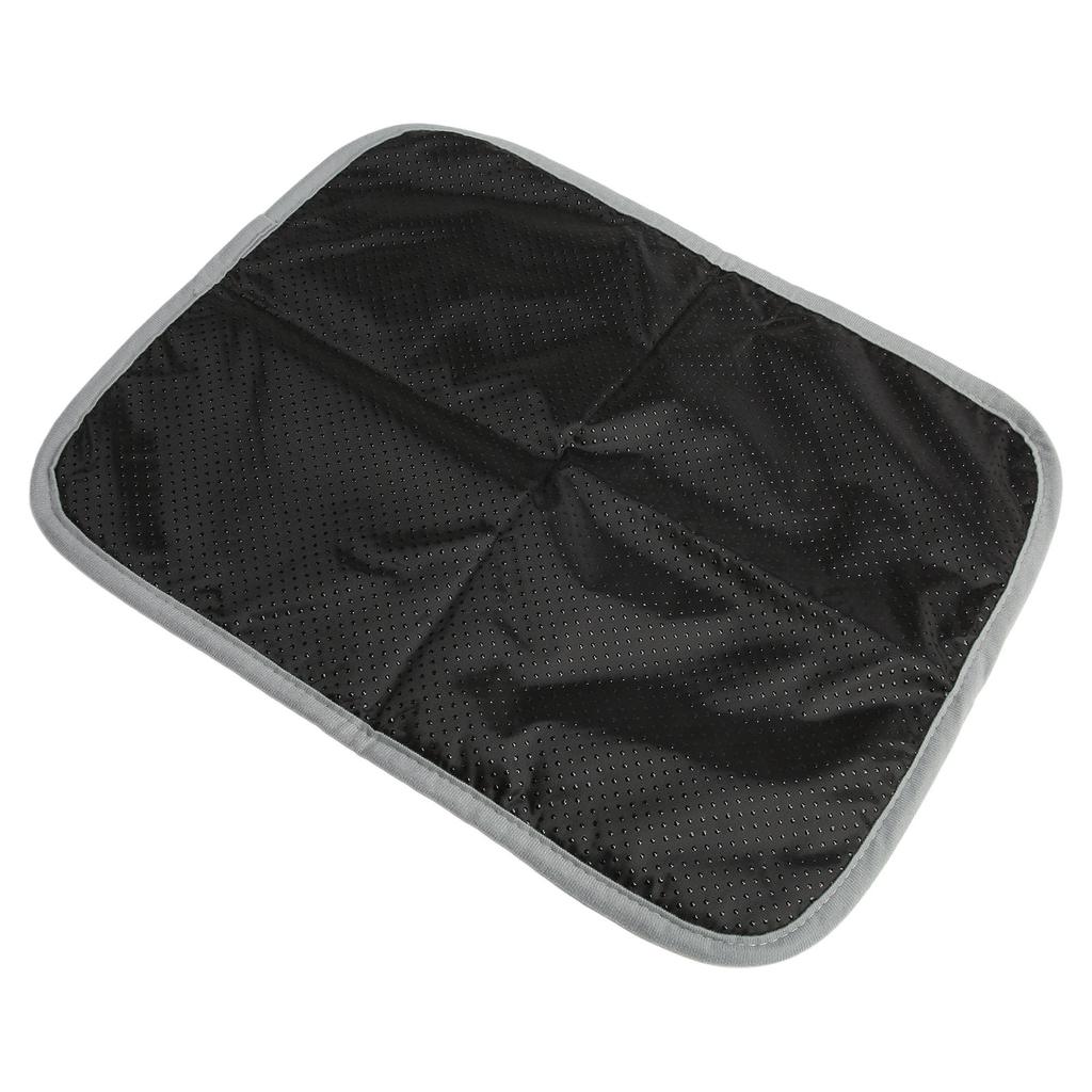 Pet Warm Pad Cat Heat Mat Dog Sleeping Bed Mat Cushion Skidproof for Home Winter Dark Blue with Grey Trimming L