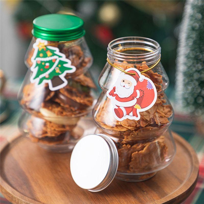 M-Modern-Christmas Tree Candy Jar Children's Gift DIY Gift Candy Biscuit Snack New Year Decoration Box