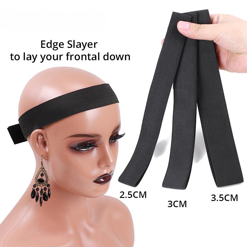 Wig Band For Edges Melt Band For Lace Wigs Adjustable Magic Sticker Edge Slayer Band Width Elastic Band for Hair Edges