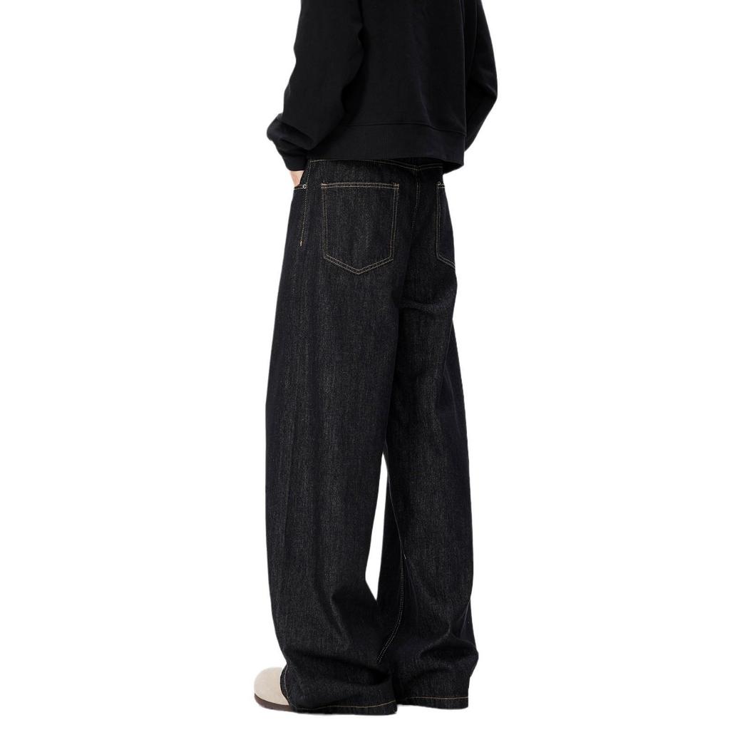 Men's American Retro Wide-Leg Jeans - Trendy, Loose-Fit, Straight Casual Trousers