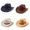 Traditional Tibetan Style Western Cowboy Hat With Wool Felt For Men And Women Summer Sun Protection
