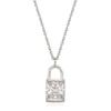 Twinkle Lock Silver Necklace OTN222805QWW