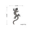 Blucome Vintage Alloy Sliver Lizard Shape Brooch Hijab Pins Full Crystal Wedding Suit Collar Clip Souvenirs Women Brooch Gift