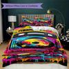 1PC Musical Elements Bedding Quilt Set Quilt Cover Pillowcase Home Decoration Birthday Gift (1 * Duvet Cover + 2 * Pillowcase, Without core)A13