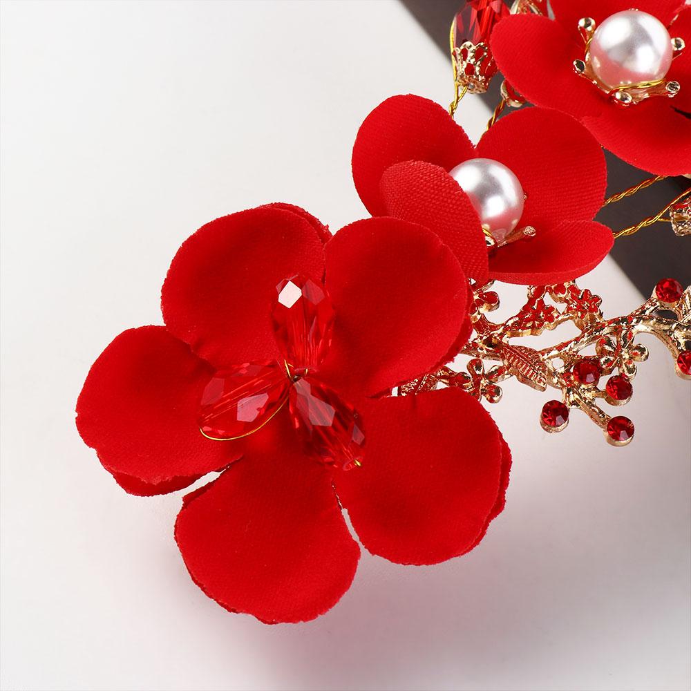 New Year Crystal Pearl Chinese Hanfu Hair Clips Duckbill Clips Women Barrettes Festival Hairpins