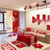 Wedding Decoration Set: Sofa Background, Bedroom Bedside, and Double Happiness Board for Groom's New House