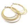 Les Trésors De Lily [L7622] - Gold 'Choreography' Hoop Earrings Ø 55 Mm