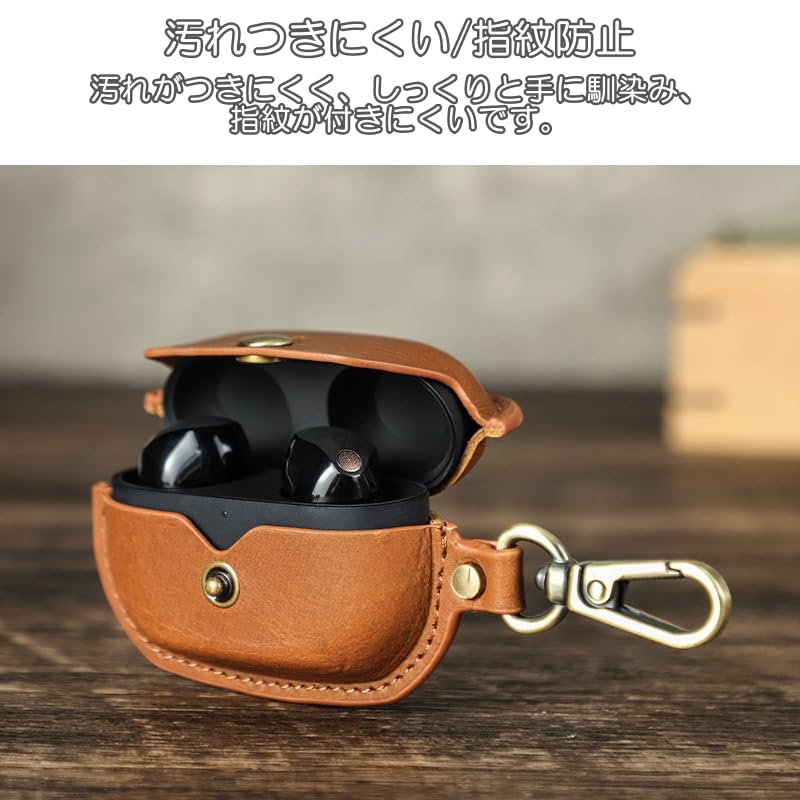 HYUNGJ ekte skinn Sony dedikert etui skinn 1000xm5 dedikert deksel sony xm5 hodetelefoner hardt etui Enkelt Stilig Business Leather Kuskinn