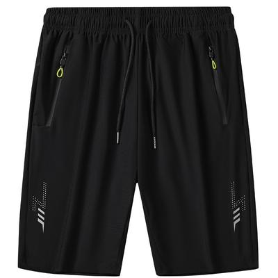 Plus Size Summer Slim Casual Men's Quick Drying Capris Ice Silk Fitness Loose Sports Pants