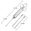 Meat  Syringe Kit StainlessSteel for Grill Turkey BBQ Seasoning Sauce Injection Flavor Needle CookingSyringe for Smoker Roast