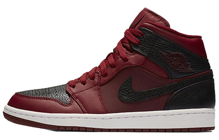 Jordan 1 Retro Mid Team Red Black 554724-601 43 black
