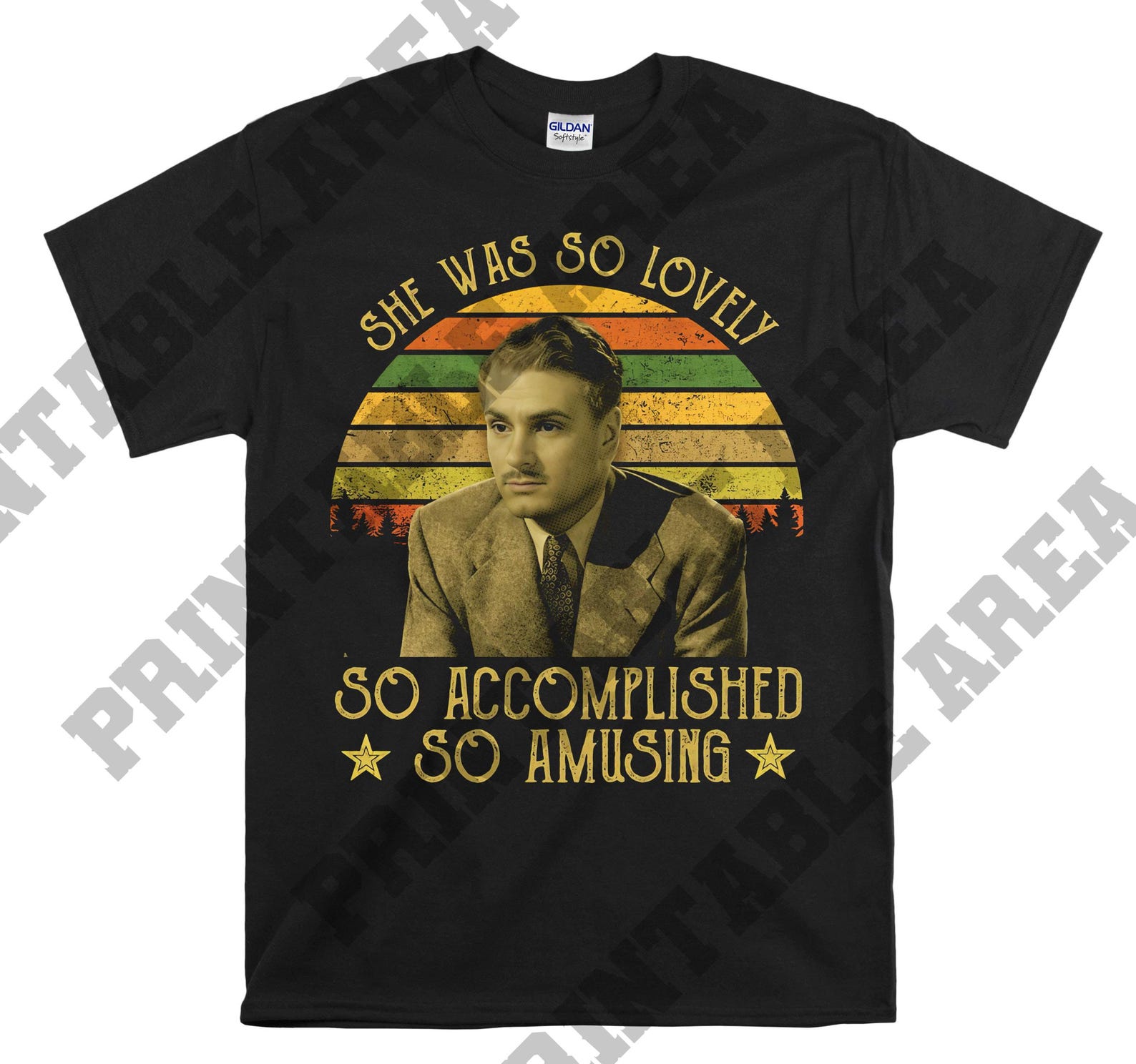 Vintage Laurence Olivier She Was So Lovely So Accomplished So Amusing Men Unisex T shirt, T shirt, T shirt MO547 3XL