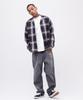 Avirex OMBRE CHECK SHIRT NYC Long Sleeve Ombre Check New York Size Shirt, City, Men's, L, 010, Black, 783-5120007