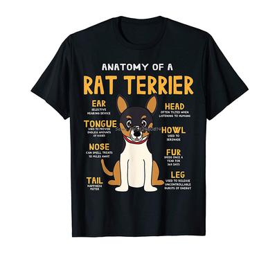 Rat Terrier Anatomy Funny Dog Mom Dad Gift T-Shirt Men Cotton O-neck Tshirt Hip Hop Tees Streetwear Harajuku