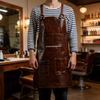 Leren Schort, Taille Waterdicht En Oliebestendig Retro Europees En Amerikaans Barista Schort