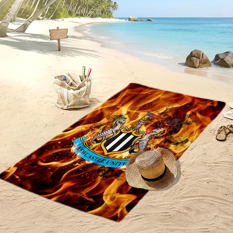 Newcastle United Football Print Beach Towel, Large Soft Quick Dry Towel for Beach Camping Swimming