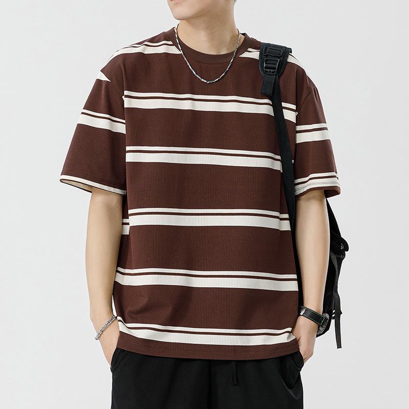 Kunhai Pengyun Men's Casual Sailor Striped Short Sleeve T-shirt