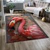 Tappeto Tappetino Decorazione per Casa Soggiorno Camera da Letto Divano Zerbino, Tappeto per Area Bambini Tappetino Antiscivolo con Uccello Flamingo Rosa Cartoon Foresta Pluviale