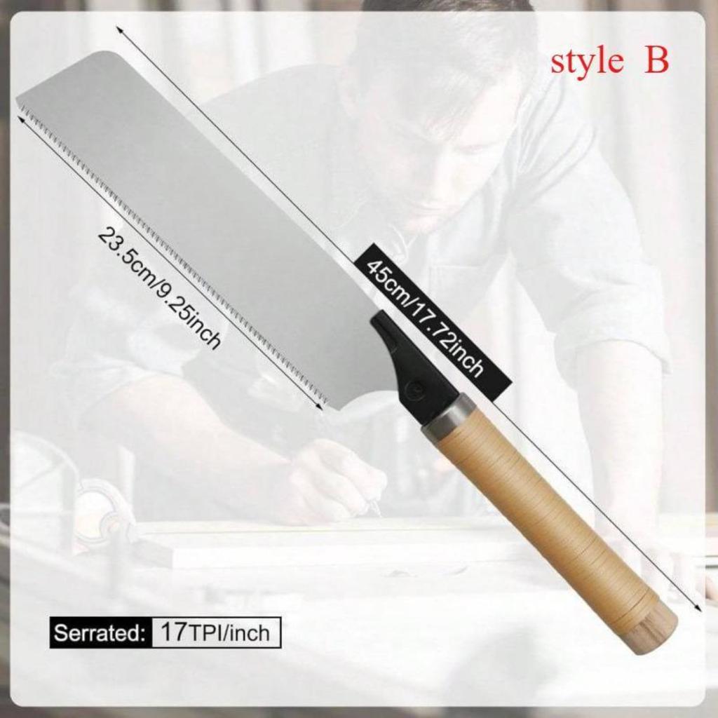 Japanese Hand Saw 10 Inch Pull Saw 17 TPI with Detachable Blade Wood Saw for Woodworking Gardening