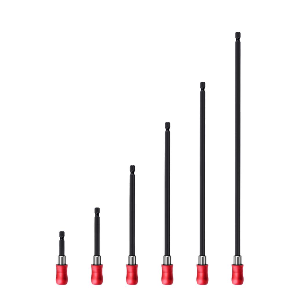 6PCS Bit Extension Bars Hex Socket 6.35mm Extension Bit Holder for Power Drill Electric Wrench Screwdriver