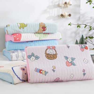 Travesseiro de látex de verão infantil, travesseiro refrescante de seda gelada, travesseiro de látex, proteção de pescoço de recuperação lenta, travesseiro respirável para dormitório estudantil