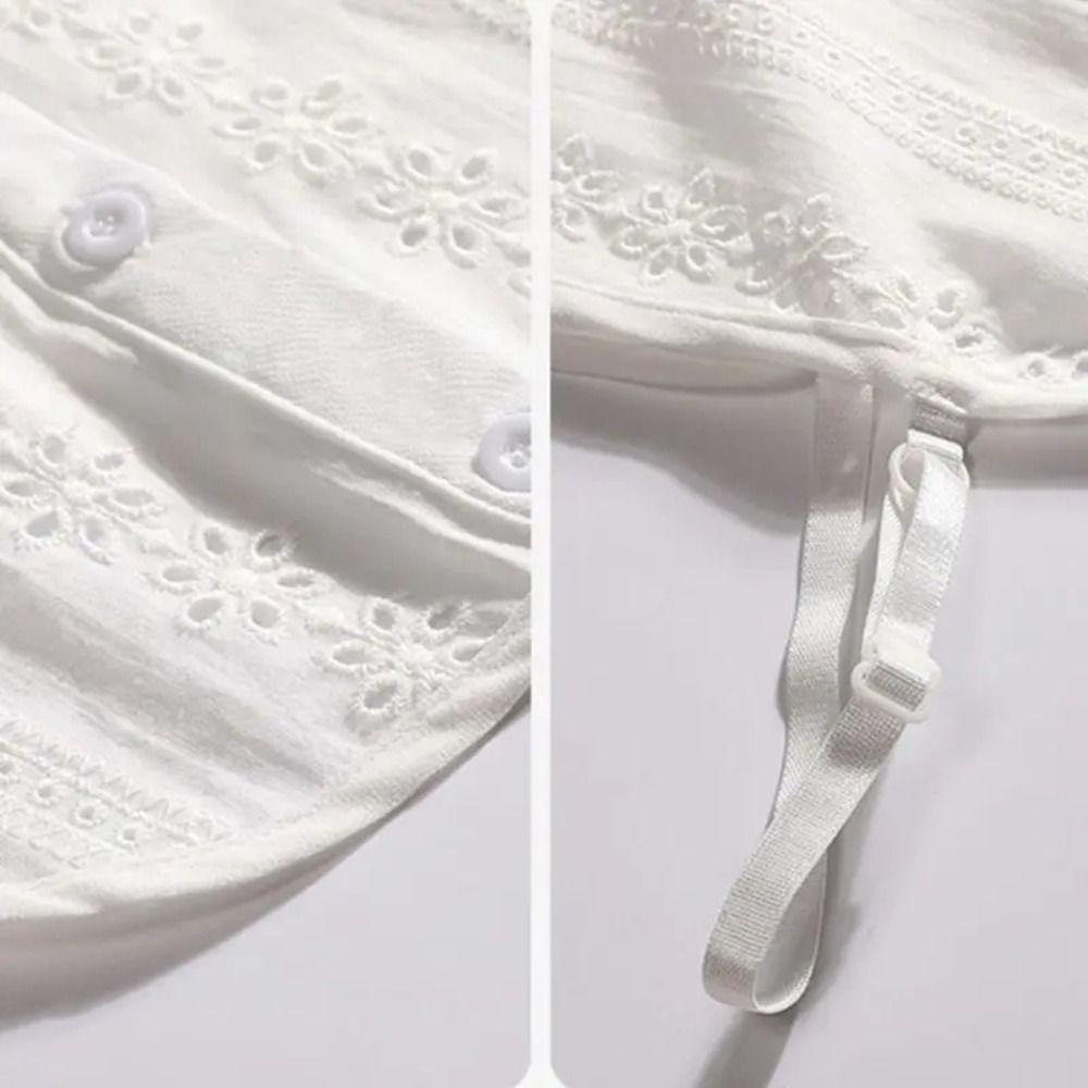 Jacquard Detachable Fake Collar White Adjustable Neckline False Blouse Collar  Clothes Decoration