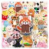 50 Cute Animal Cartoon Stickers - Adorable Pet Designs, Waterproof & Perfect for Journal Decoration