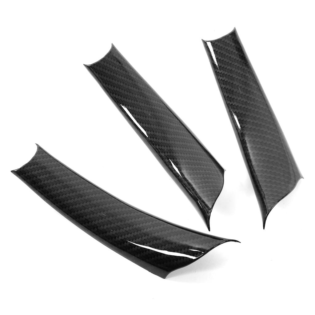 3PCS Car Door Pull Handle Cover Carbon Fiber Style Replacement for X5 E70 2008‑2013