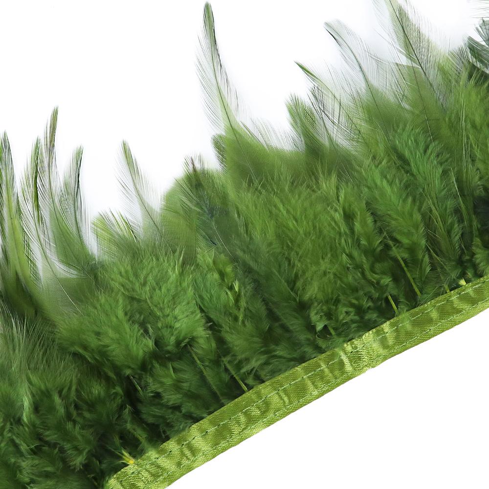 

Натуральная отделка из куриных перьев 10-15 см/4-6 дюймов, перья фазана, швейная костюмная бахрома, лента, перья для украшения карнавального платья, 10 м 5Meters армия зеленый