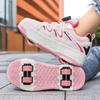 29-40 Boys/Girls' Shoes with Four Wheel Sports Roller Skating Removable Skating Shoes Girl Skate Shoes