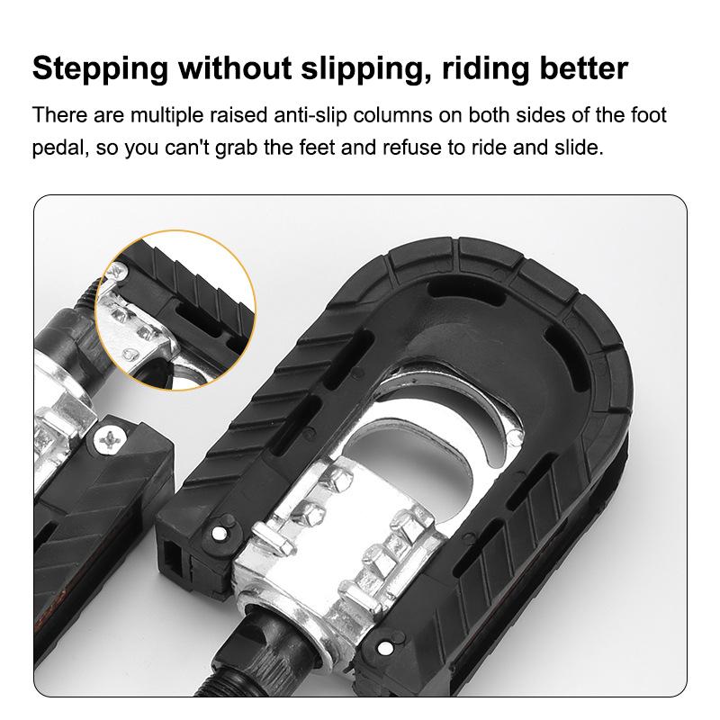 Non-Slip Folding Bike Pedals Aluminum Alloy Construction for Electric Bikes and Mountain Bicycles