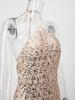2025 Women's Sequin Halter A-Line Evening Dress