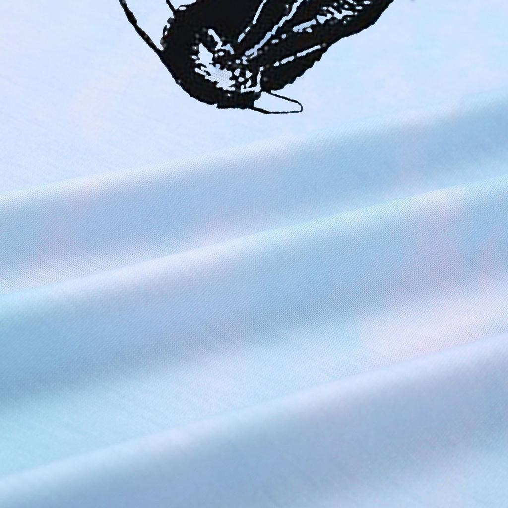 Women's Vintage Sun And Moon Printed Tie-dye Casual Short Sleeve Tops Blouse