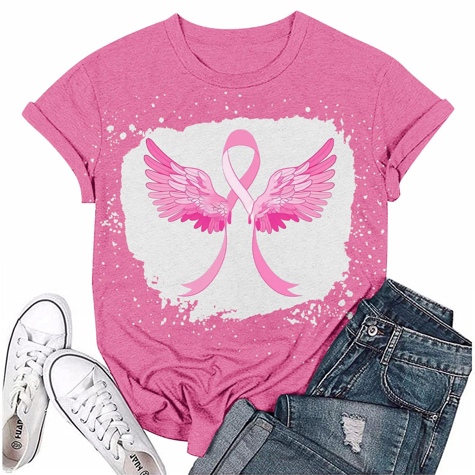 

Женская повседневная футболка с коротким рукавом с принтом ленты на груди L