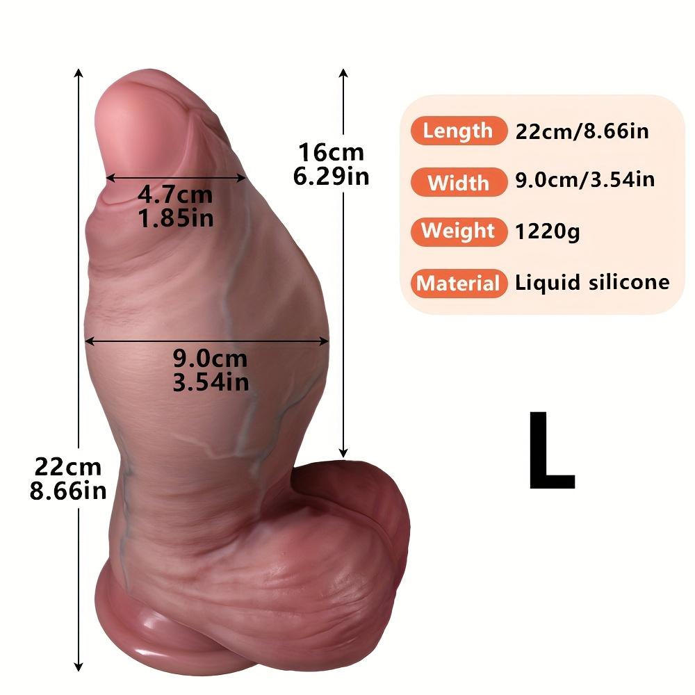 Dildo XXL Realist Extra Gros de 11cm, Penis Super Lat din Silicon Lichid cu Ventuză Puternică, Dildo Mare Ultra-Moale pentru Joc Anal și Vaginal, Bărbați Femei