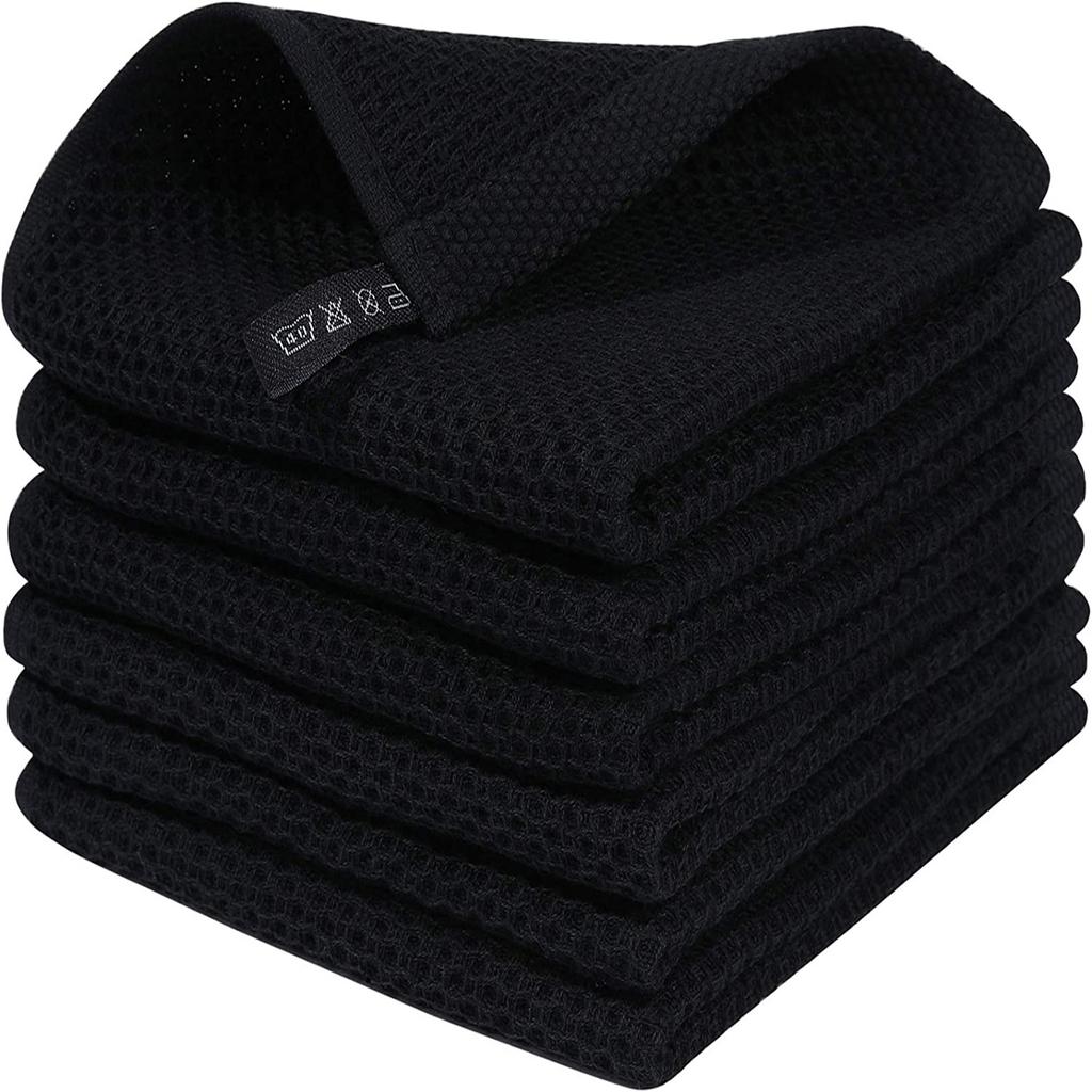 Cotton Dish Cloths - Weave Soft And Absorbent Dish Towels - 6 Pack Quick Dry Dish Rags - 13 X 13 Inches Dishcloths For Kitchen Washing Dishes