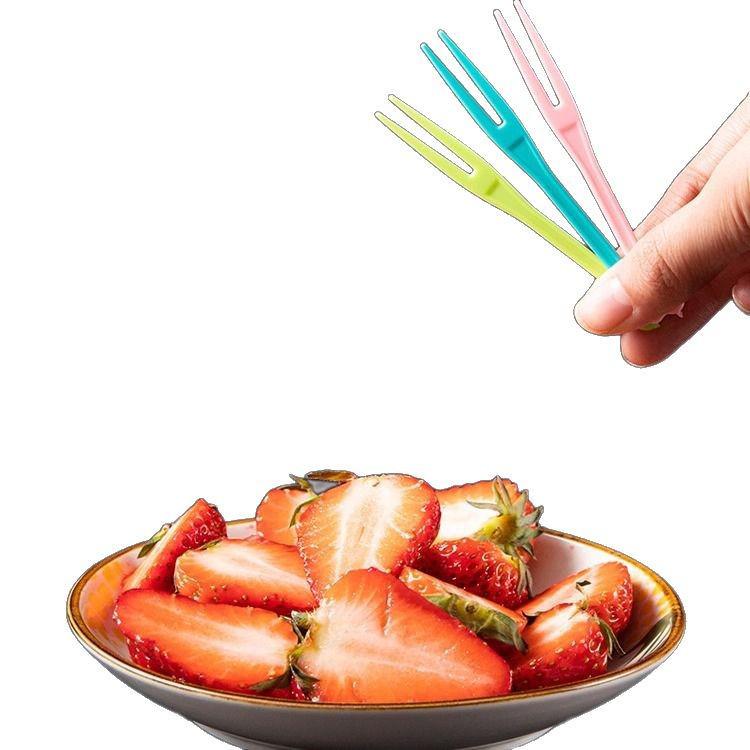Individually Wrapped Disposable Transparent Plastic Fruit and Cake Forks - Elegant Skewers and Picks