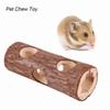 Wooden Animal Tunnel Exercise Tube Chew Toy for Rabbit Ferret Hamster Guinea Pig