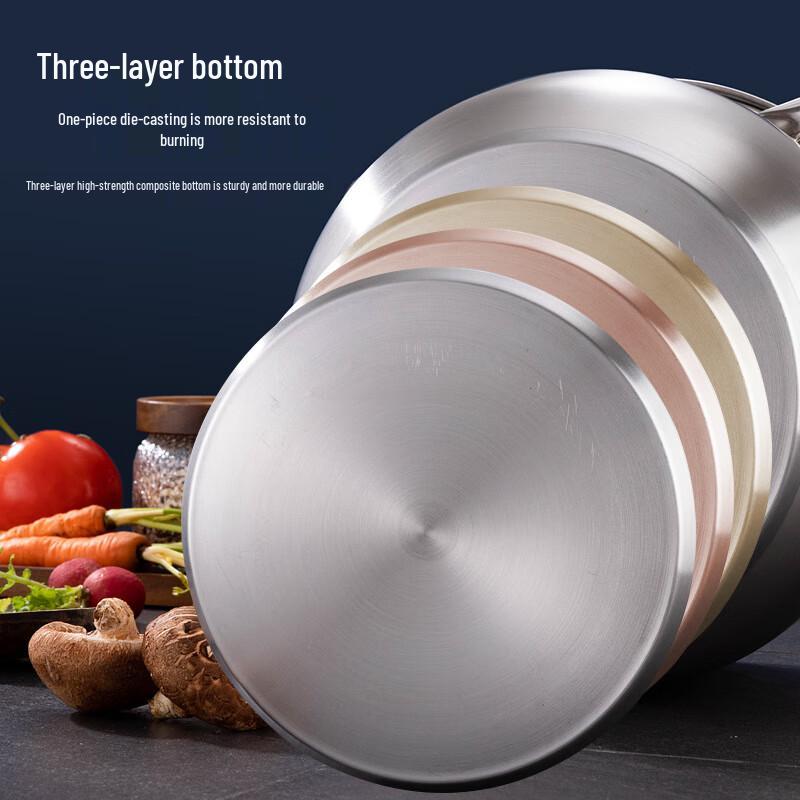 Sanjiaolong 304 Edelstahl Suppentopf mit Dämpfeinsatz