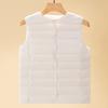 Autumn and Winter Light Down Coat Women's Vest Season Latest Crew Neck Jacket